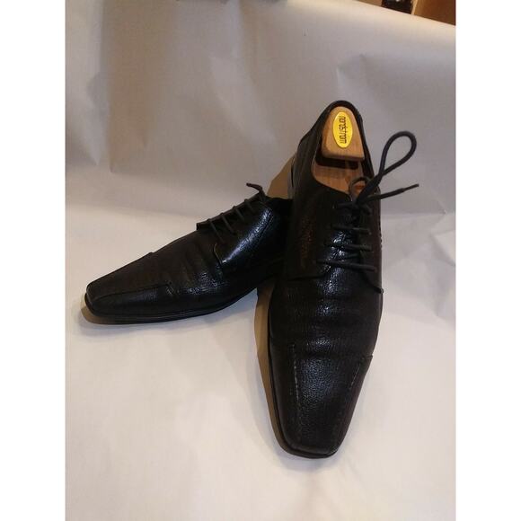 Lloyd Morgan Made in Germany Men\'s Designer Lace up Oxford Leather Shoes Black main image 5